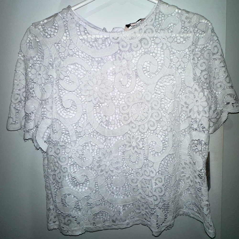 White lace top